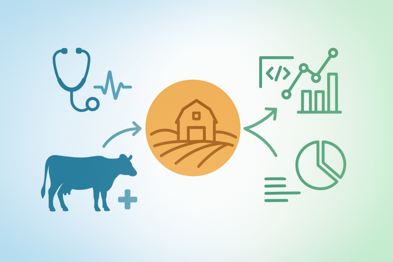 Two scientists, a veterinarian and data scientist, created DairyCommand dairy management software by combining animal health expertise with data analytics for farmers